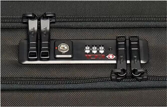 Tumi luggage with charger top