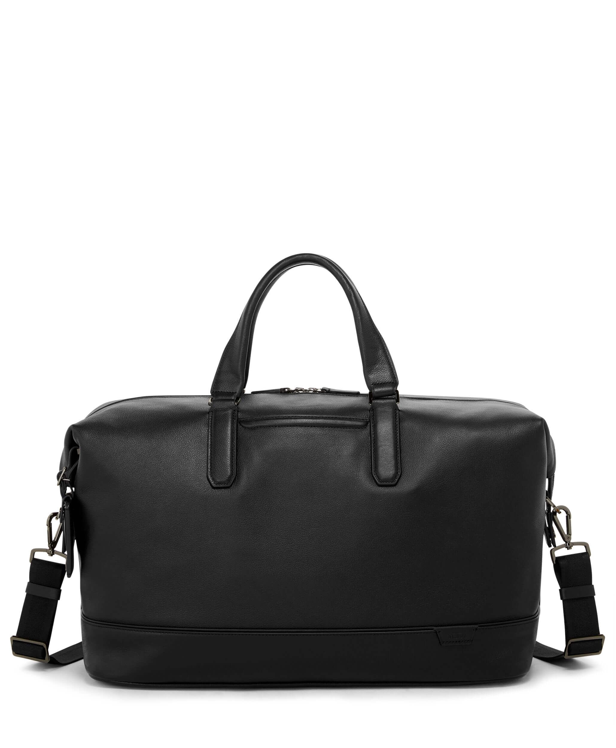 Tumi leather weekender bag on sale