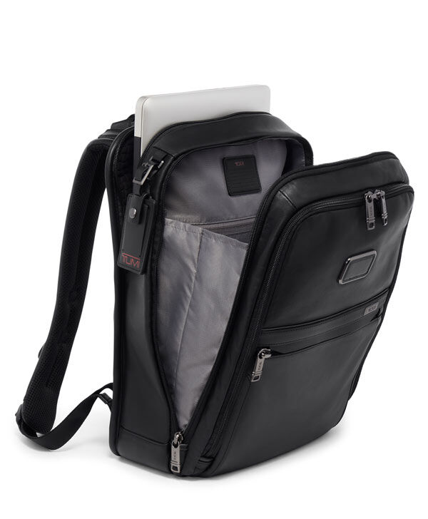 Tumi leather deals backpack men
