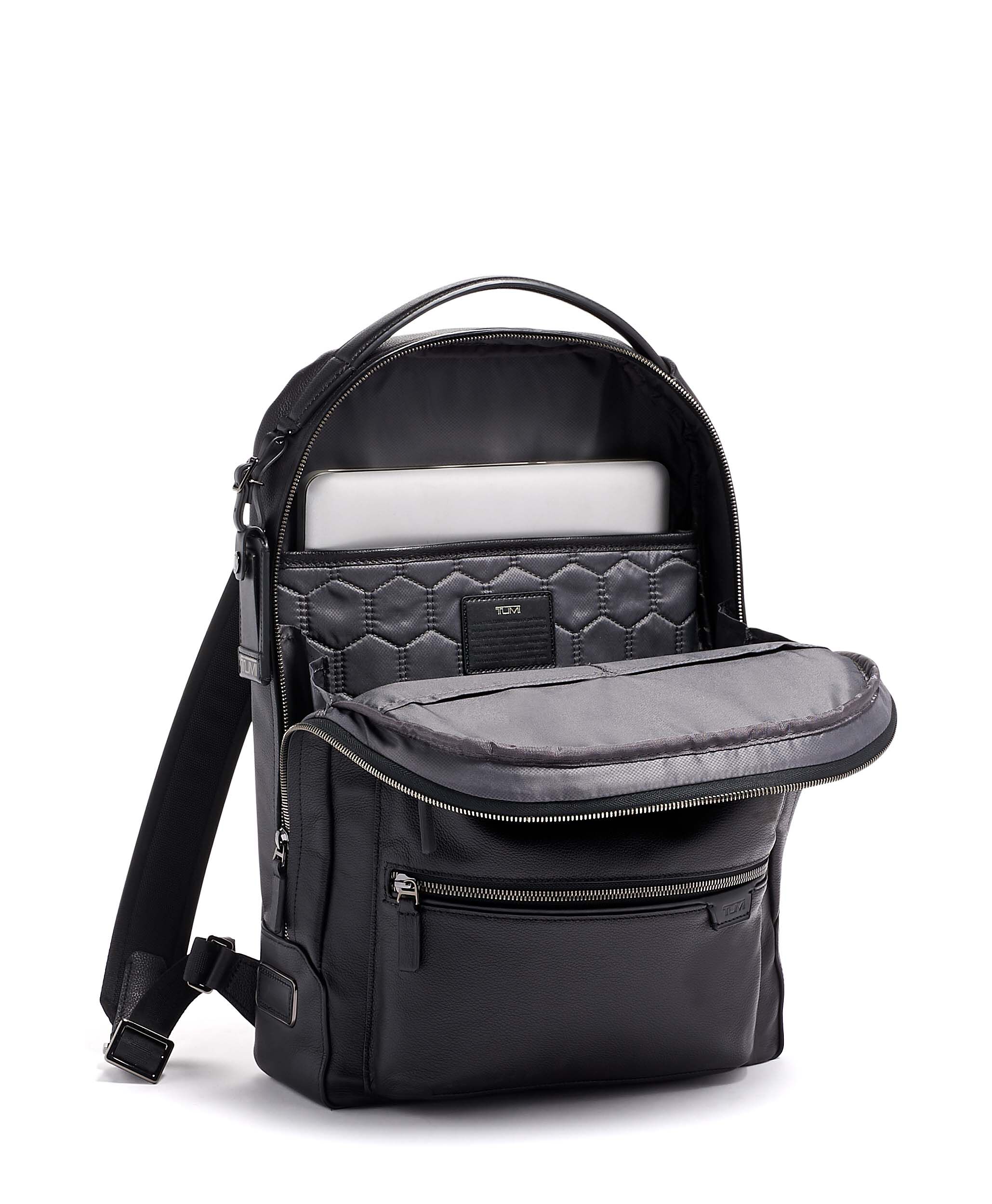 Tumi leather backpack sales womens