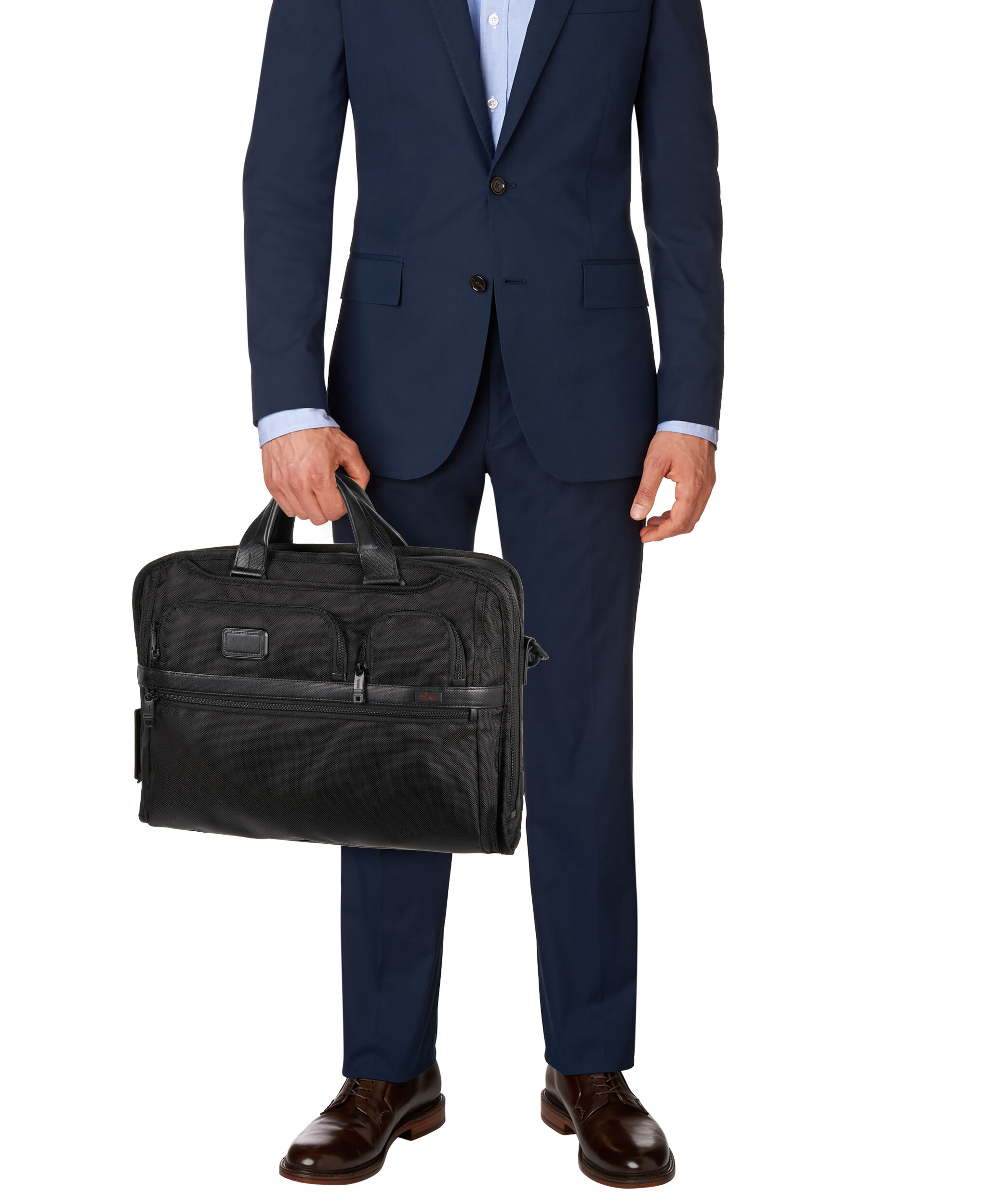 tumi compact nylon laptop brief pack