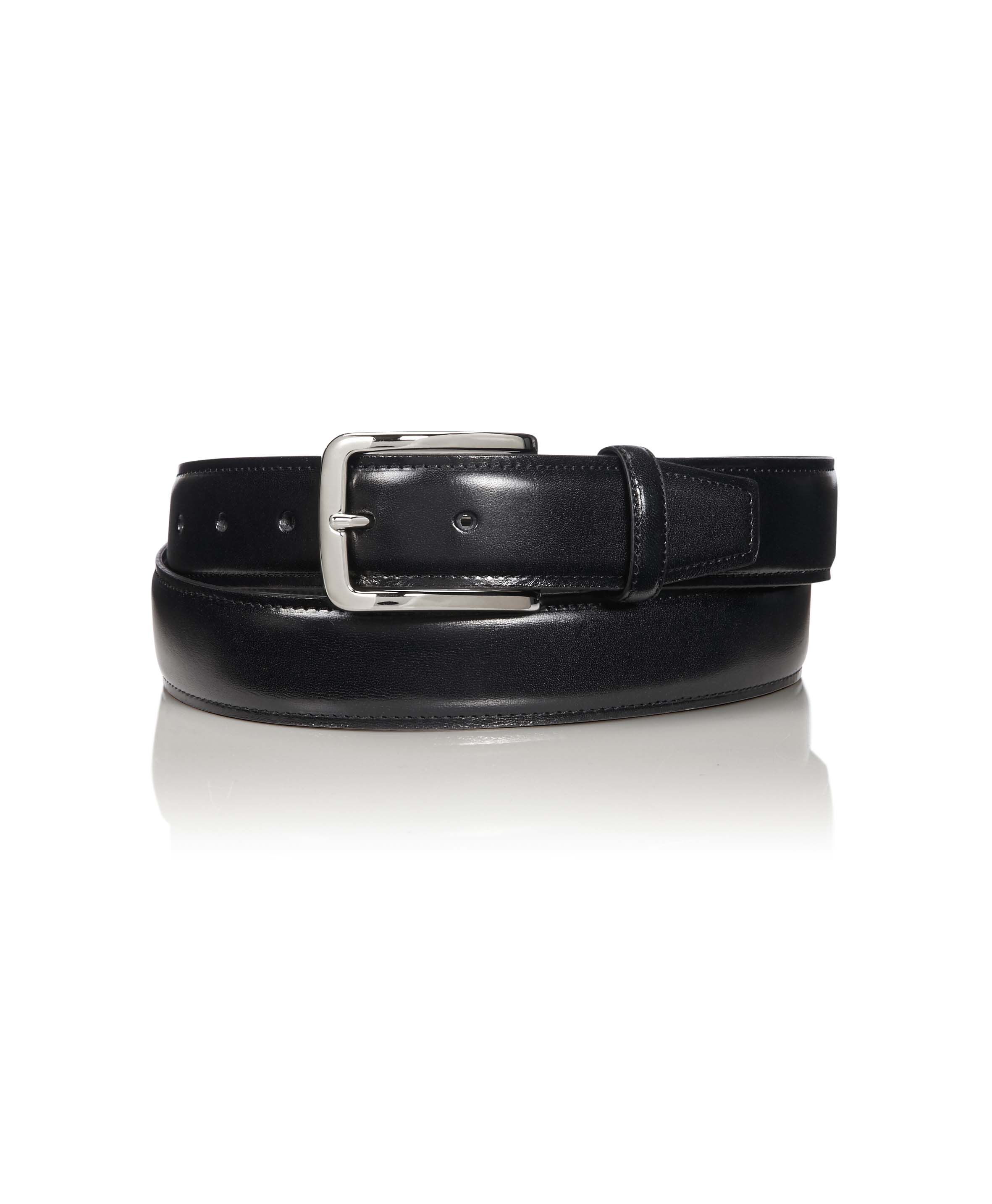 Contrast Edge Leather Belt 42\