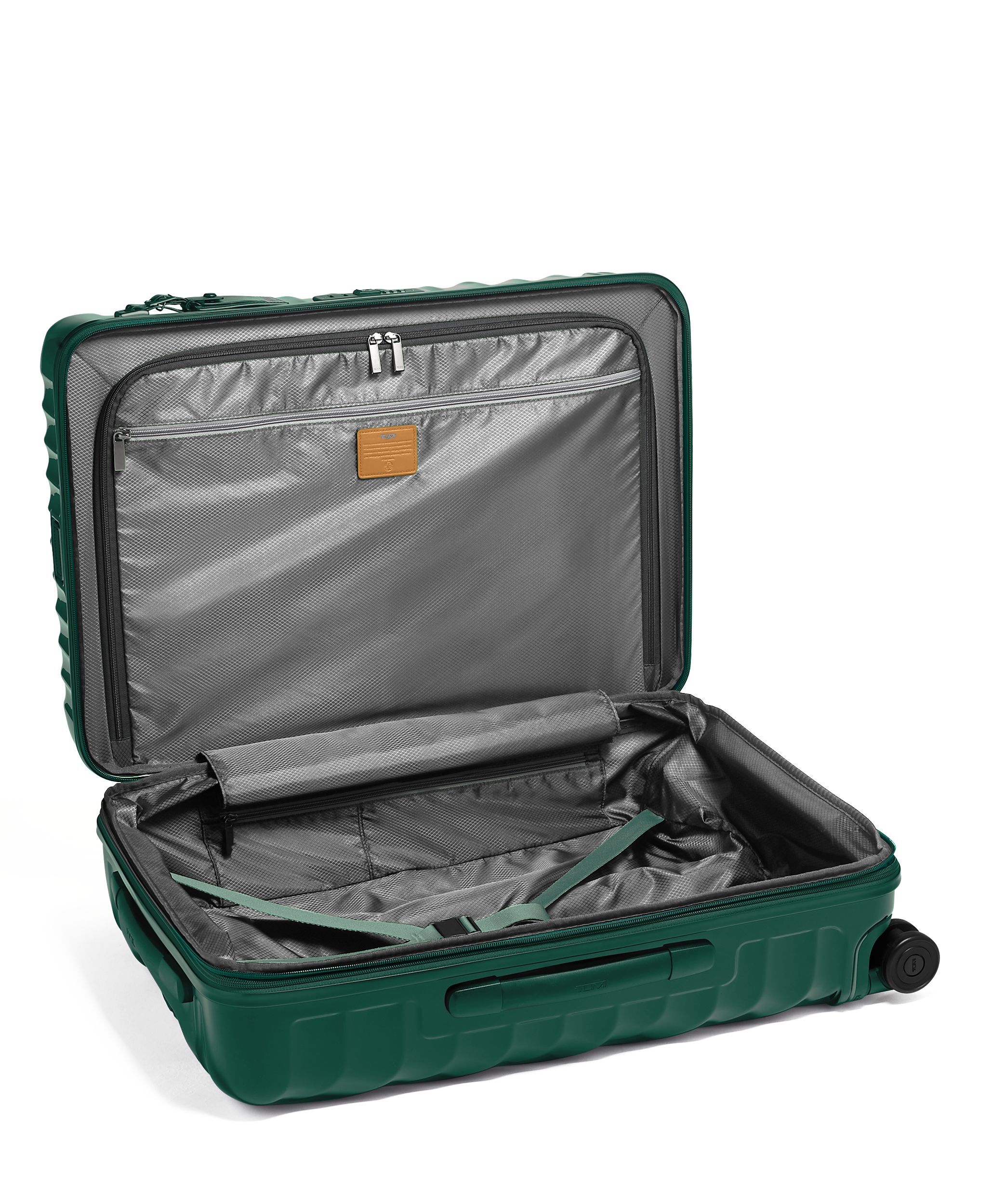 19 Degree Short Trip Expandable Checked Luggage 66 cm Green