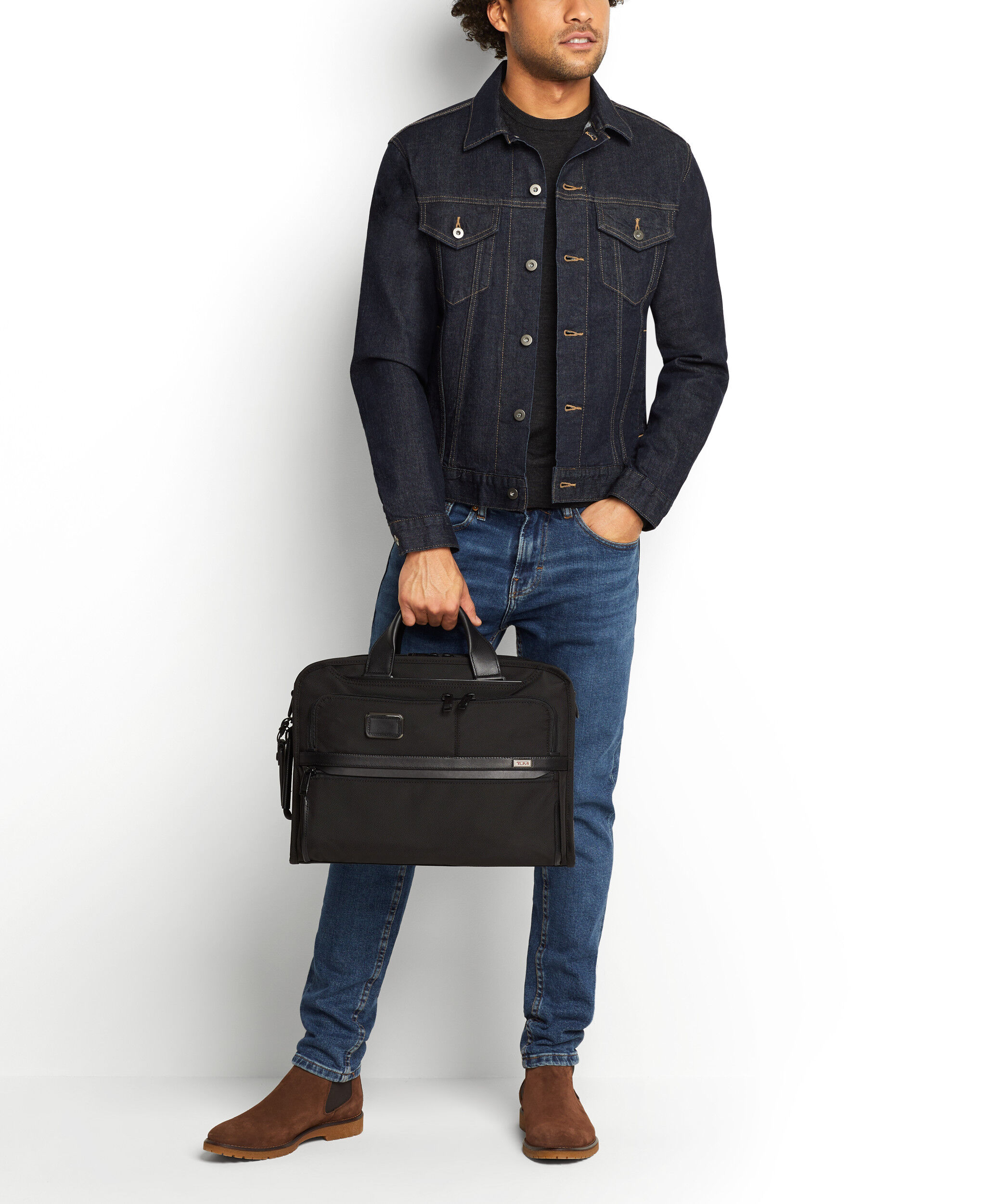 Alpha 3 Slim Three Way Briefcase Black | TUMI Hungary