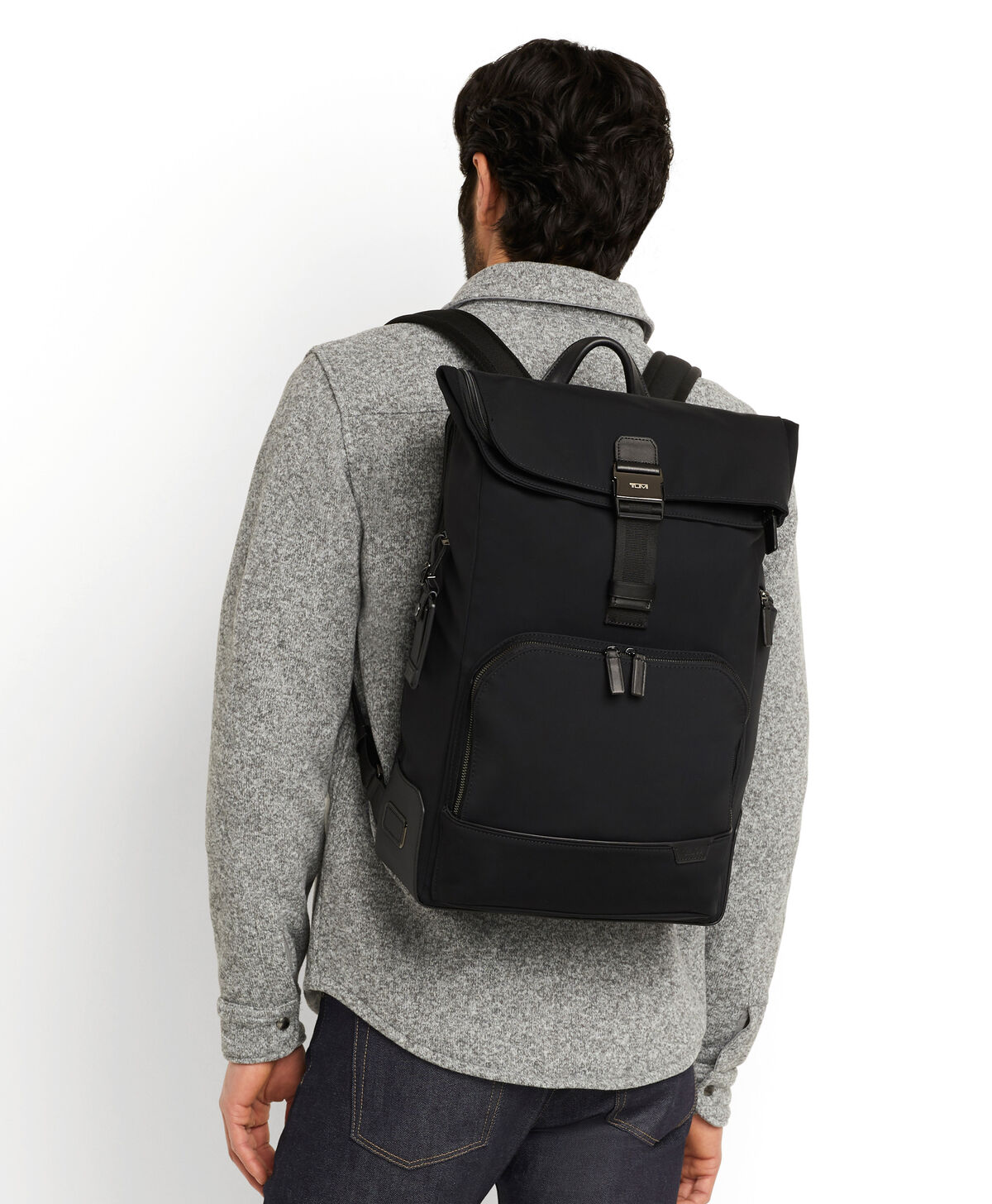 TUMI Harrison OSBORN ROLL TOP BACKPACK  Black