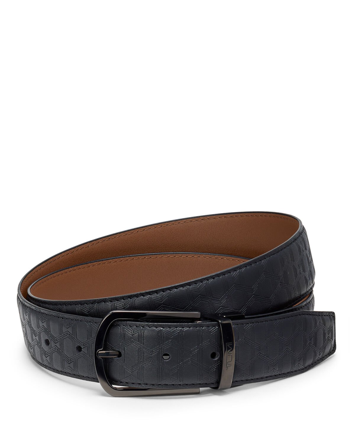TUMI T-Embossed Reversible Leather Belt 35mm